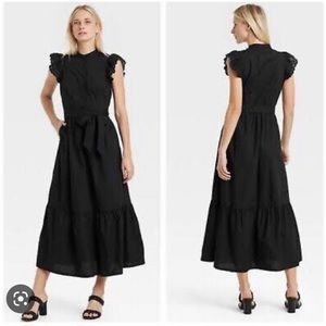 Who What Wear black maxi dress XL